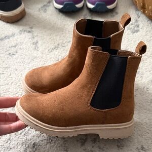 Crewcuts Tan and Black Kids Boots